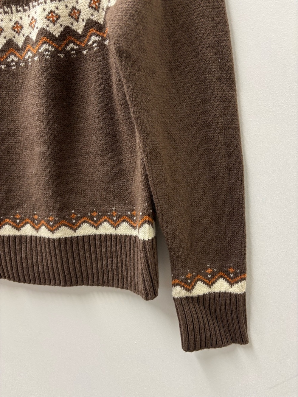 Kiel James Patrick Brown Cozy Pumpkin Crewneck Sweater - Picture 4 of 7